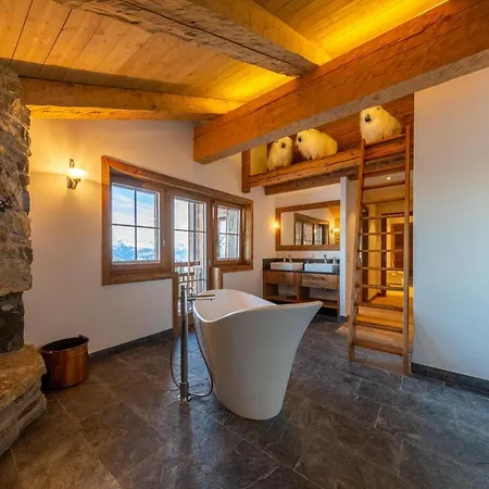 Chalet Luxury Alps Chalet Yolo Outdoor Pool Nendaz