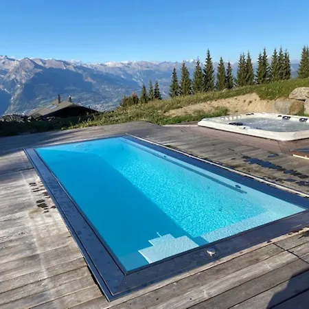 Luxury Alps Chalet Yolo Outdoor Pool Nendaz